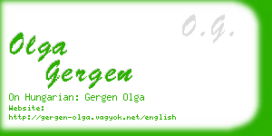 olga gergen business card